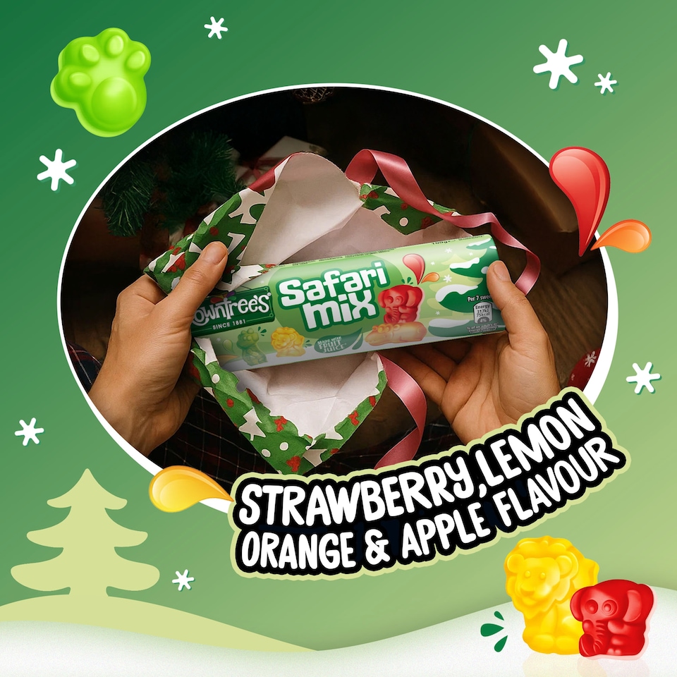 image 1 of Rowntree's Safari Mix Sweets Giant Tube 100g