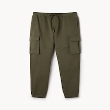 F&F Cotton Rich Cuffed Cargo Trousers in Khaki