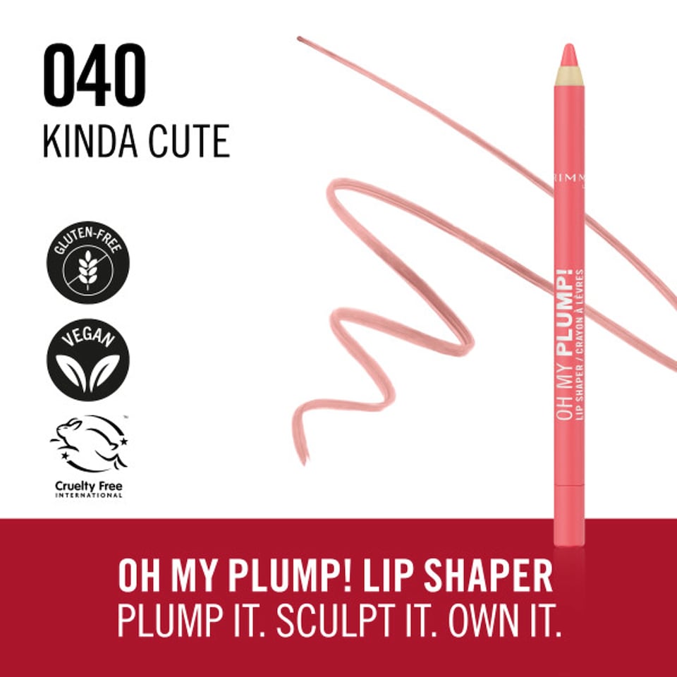 image 1 of Rimmel Oh My Plump! Plumping Lip Shaper 040 Kinda Cute 1.2g