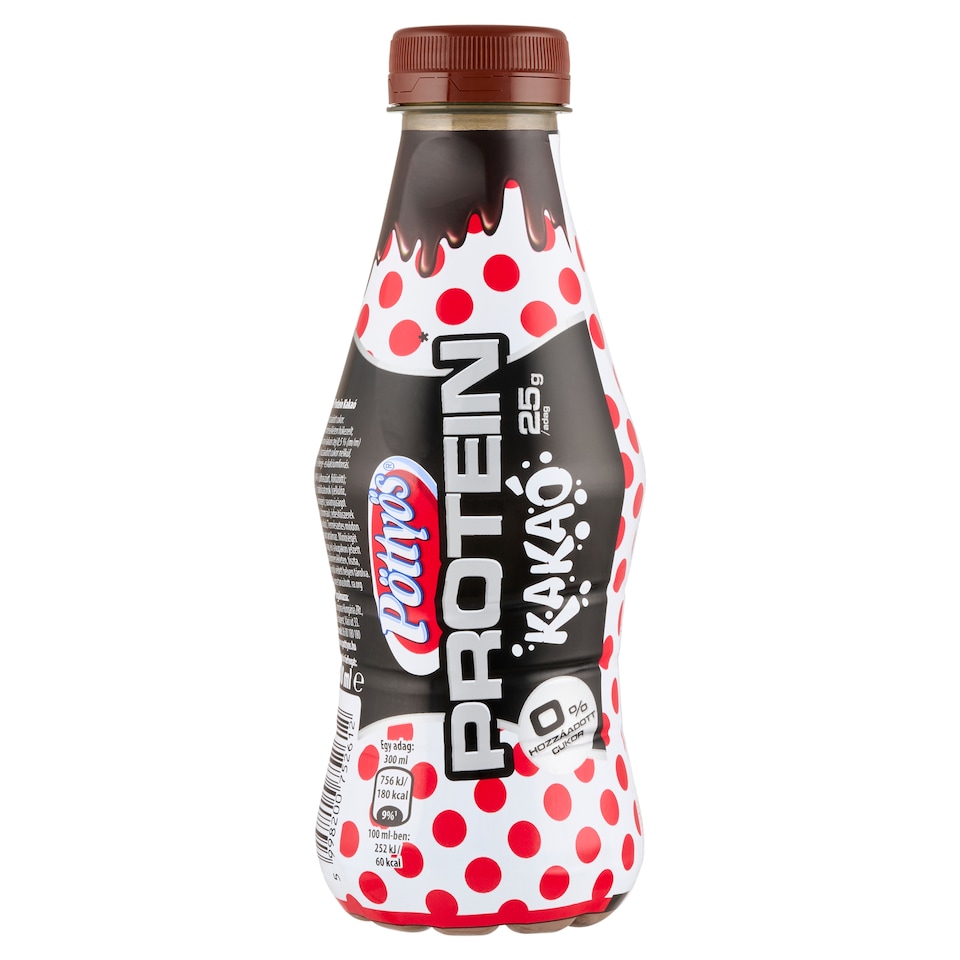 Pöttyös Protein UHT kakaó hozzáadott cukor nélkül, édesítőszerekkel 300 ml