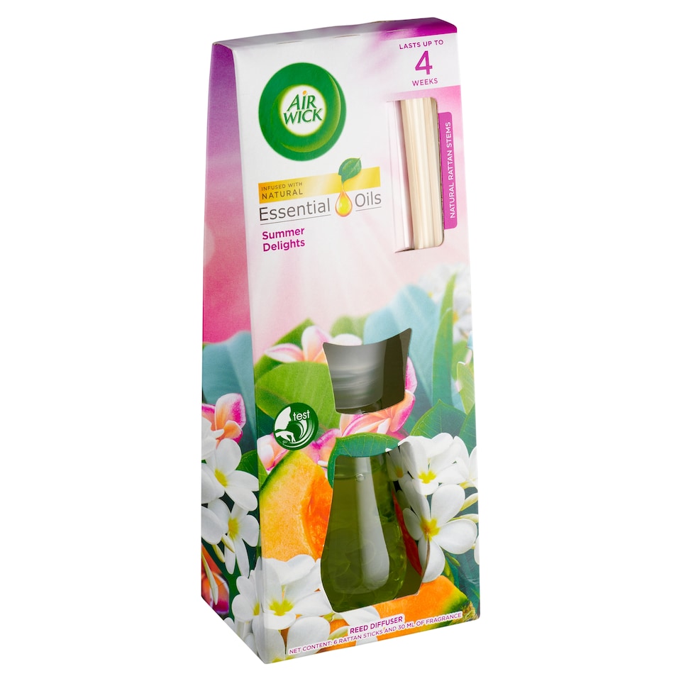 image 1 of Air Wick Essential Oils Reed Diffuser Summer Delights 30ml