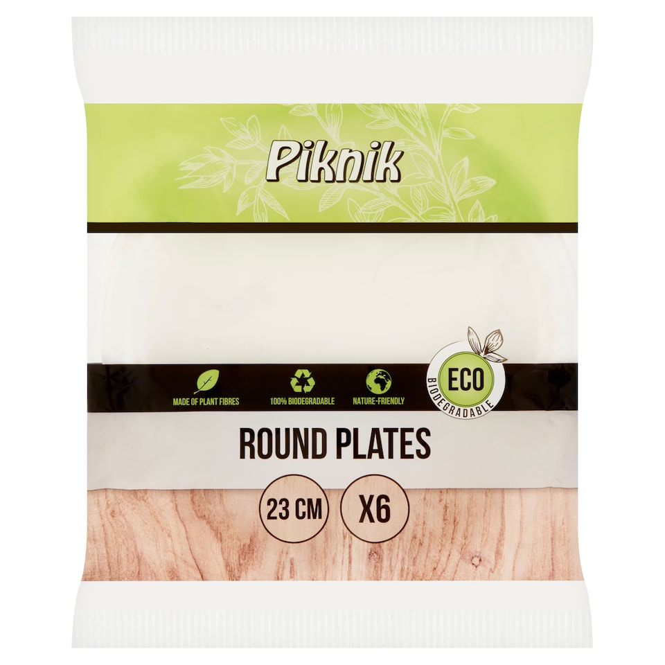 Piknik Round Plates 23 cm 6 pcs
