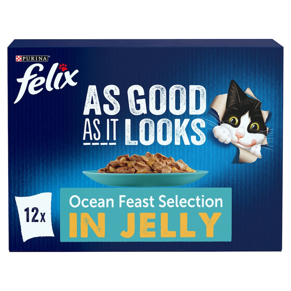image 1 of Felix As Good As It Looks Cat Food Ocean Feasts 12X100g