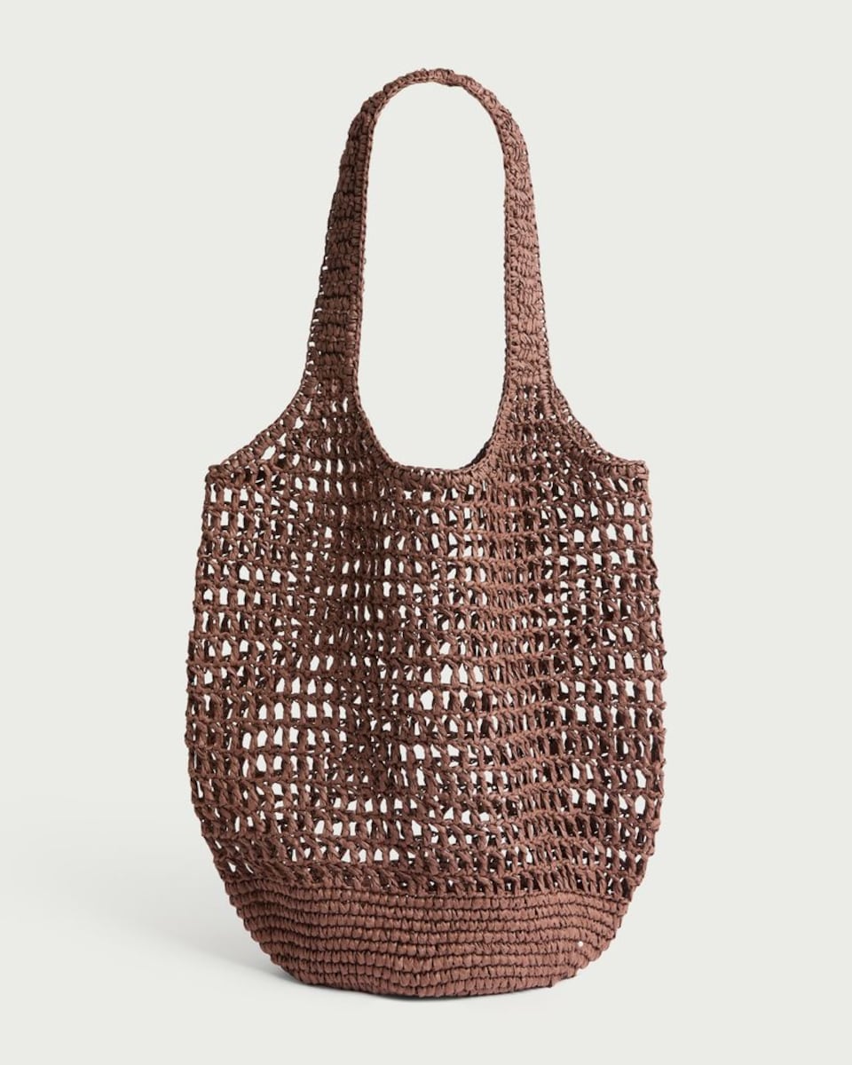 image 1 of F&F Straw Tote bag in Brown
