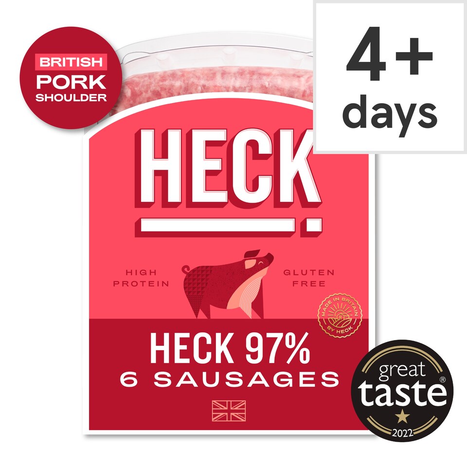 image 1 of Heck 6 97% Pork Sausages 400G