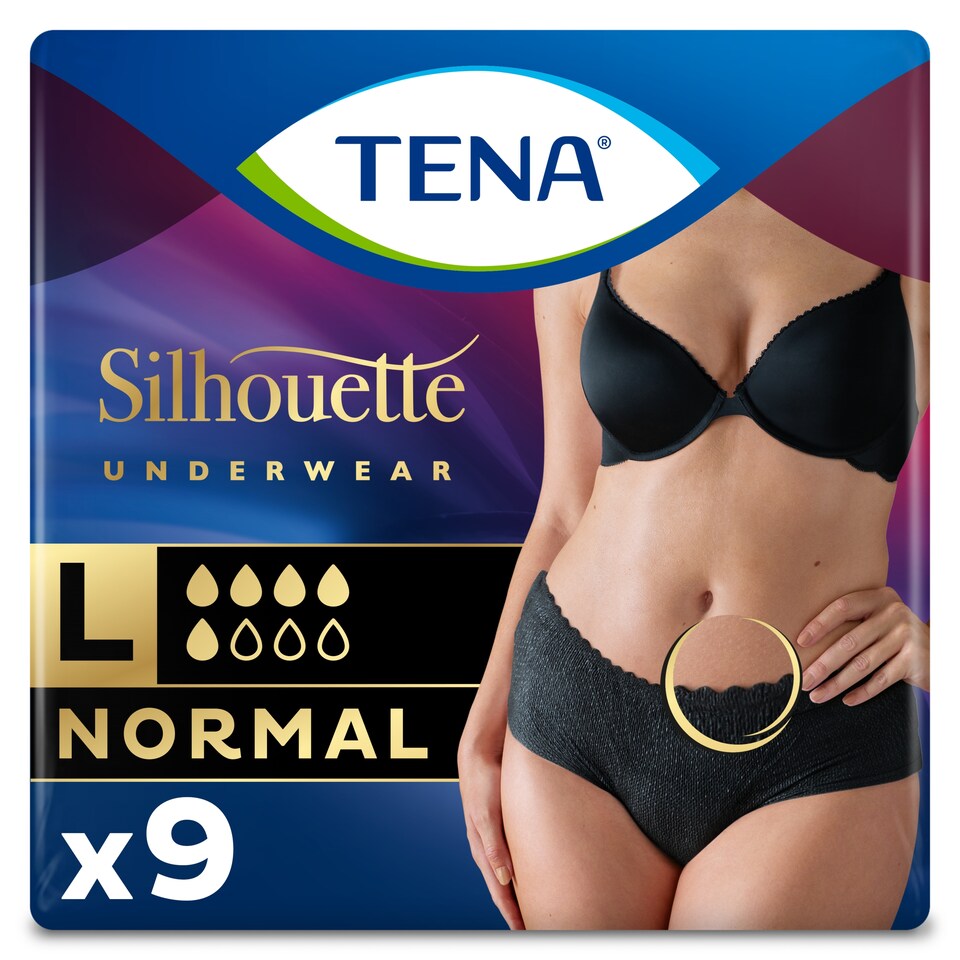 image 1 of TENA Normal Black Incontinence Pants Size Large 9 pack