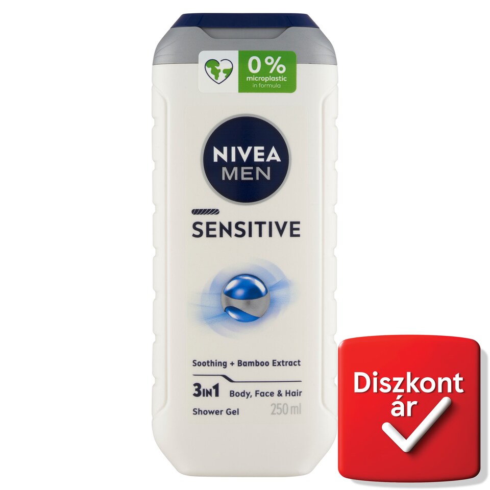 NIVEA MEN Sensitive 3 az 1-ben tusfürdő testre, arcra, hajra 250 ml  1. kép