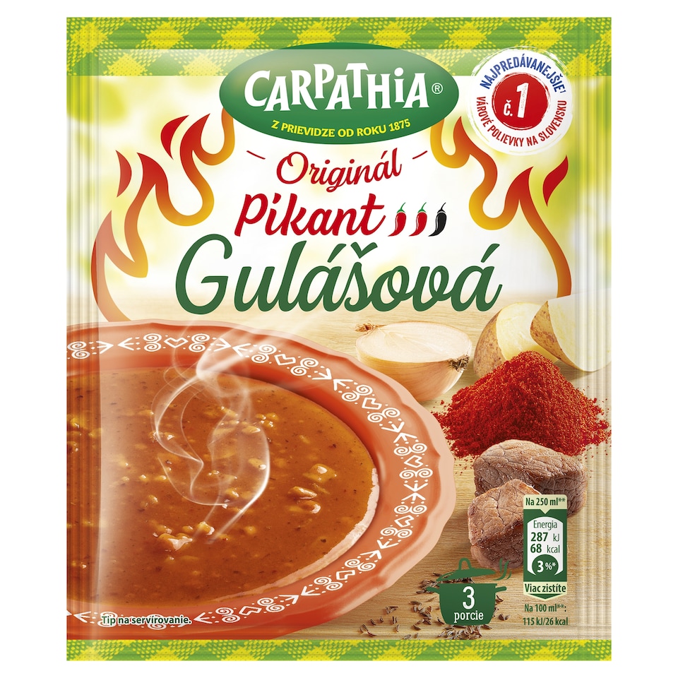 CARPATHIA Originál Pikant Gulášová polievka 58 g