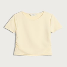 F&F Girls Ruched Side T-Shirt in Yellow