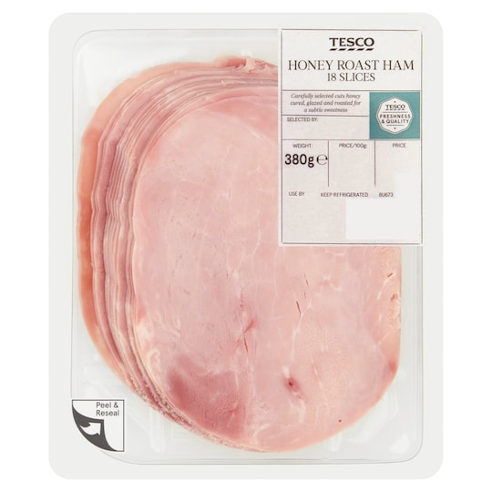 Tesco Honey Roast Ham 18 Slices 380G Tesco Groceries