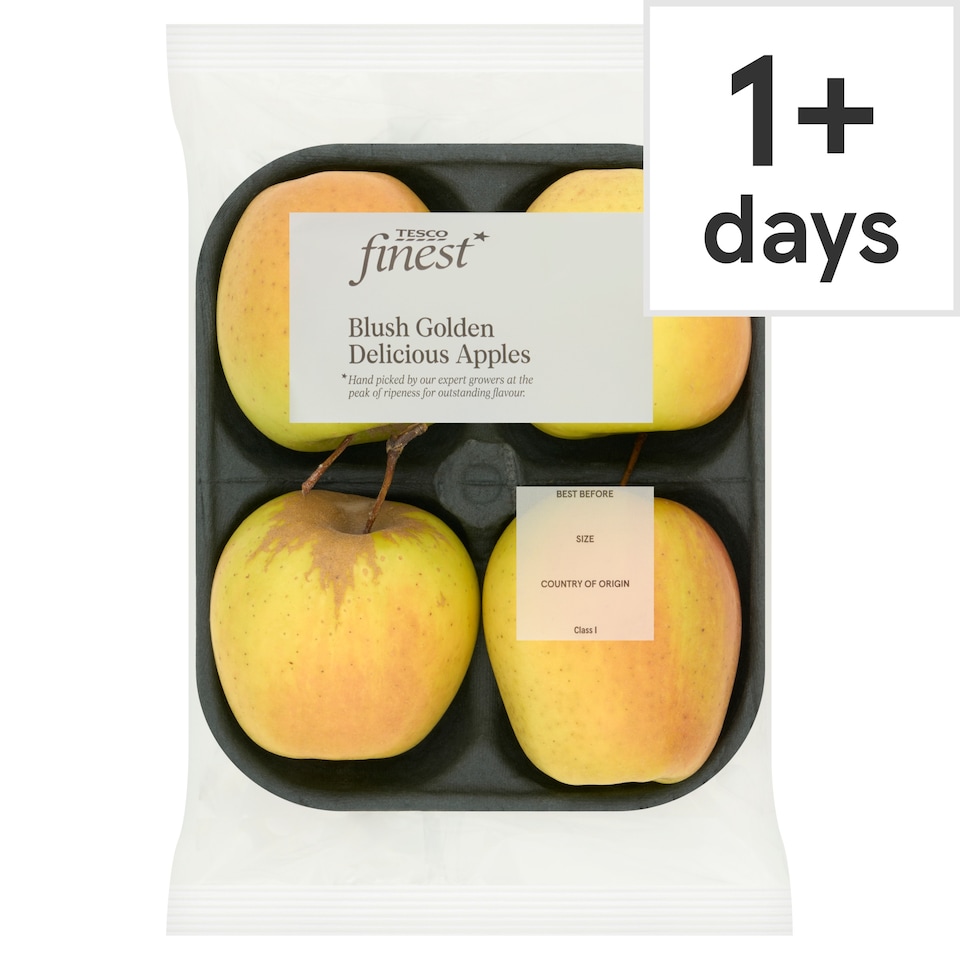 Tesco Finest Blush Golden Delicious Apple 4 Pack