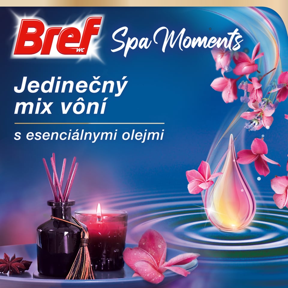 obrázok 1 z Bref Spa Moments Harmony tuhý WC blok 3 x 50 g