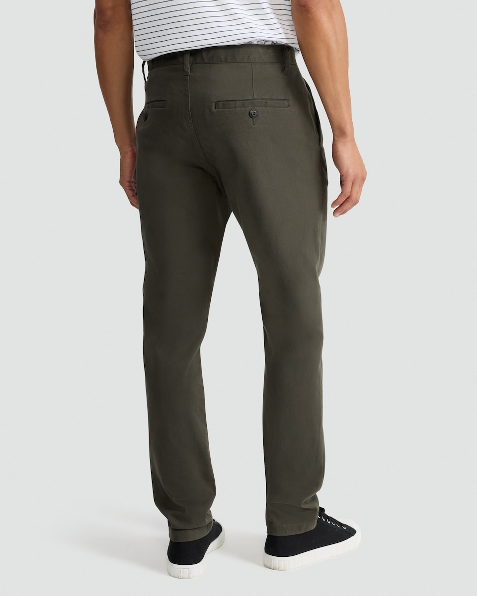 image 1 of F&F FREEFIT® Slim Leg Chino Trousers in Khaki