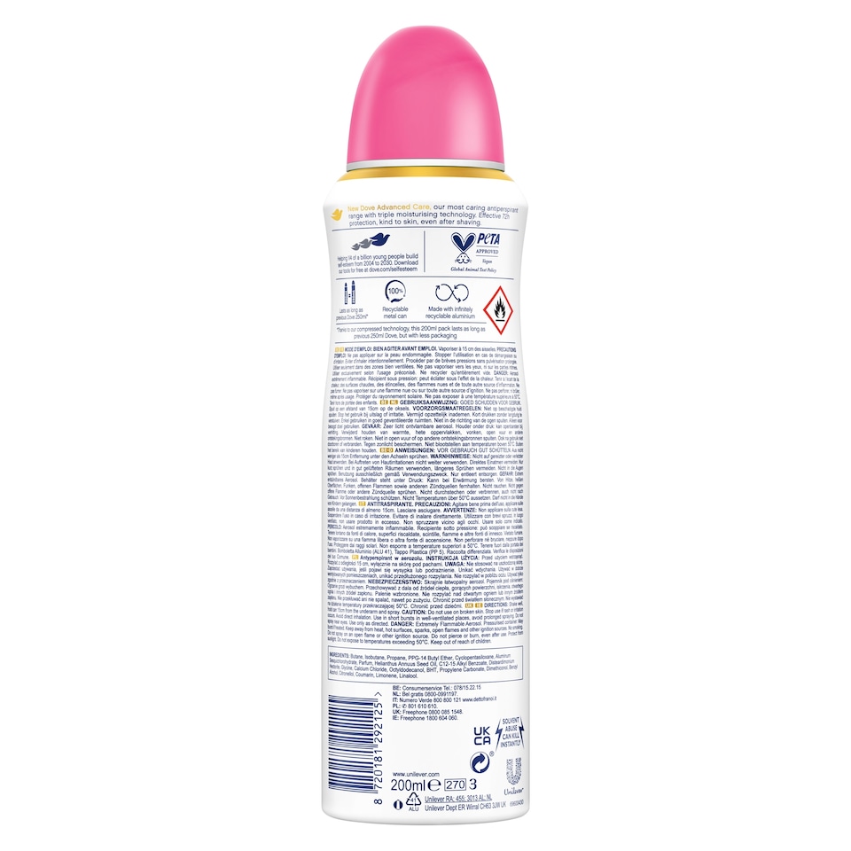 image 1 of Dove Women Go Fresh Pomegranate 72h Advanced Care Antiperspirant Deodorant 200ml