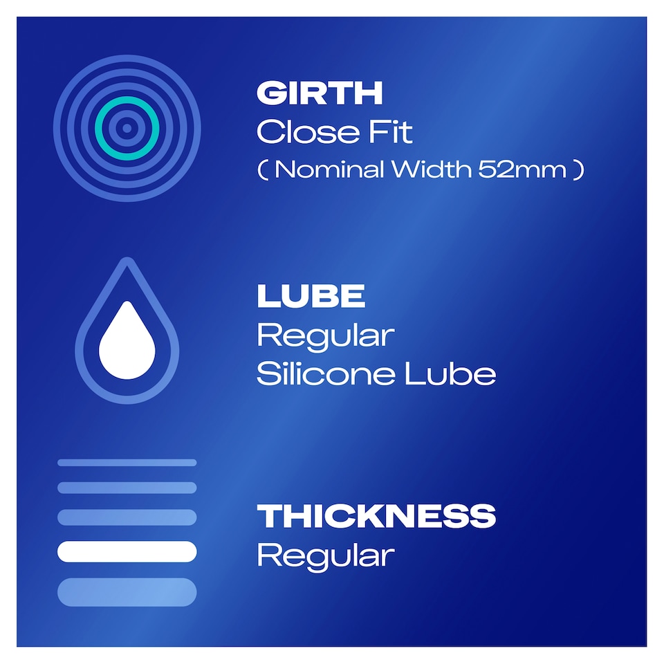 image 1 of Durex Originals Condoms With Silicone Lube Close Fit 12 Pack
