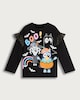image 4 of Bluey Halloween Ruffle Sleeve T-Shirt in Black
