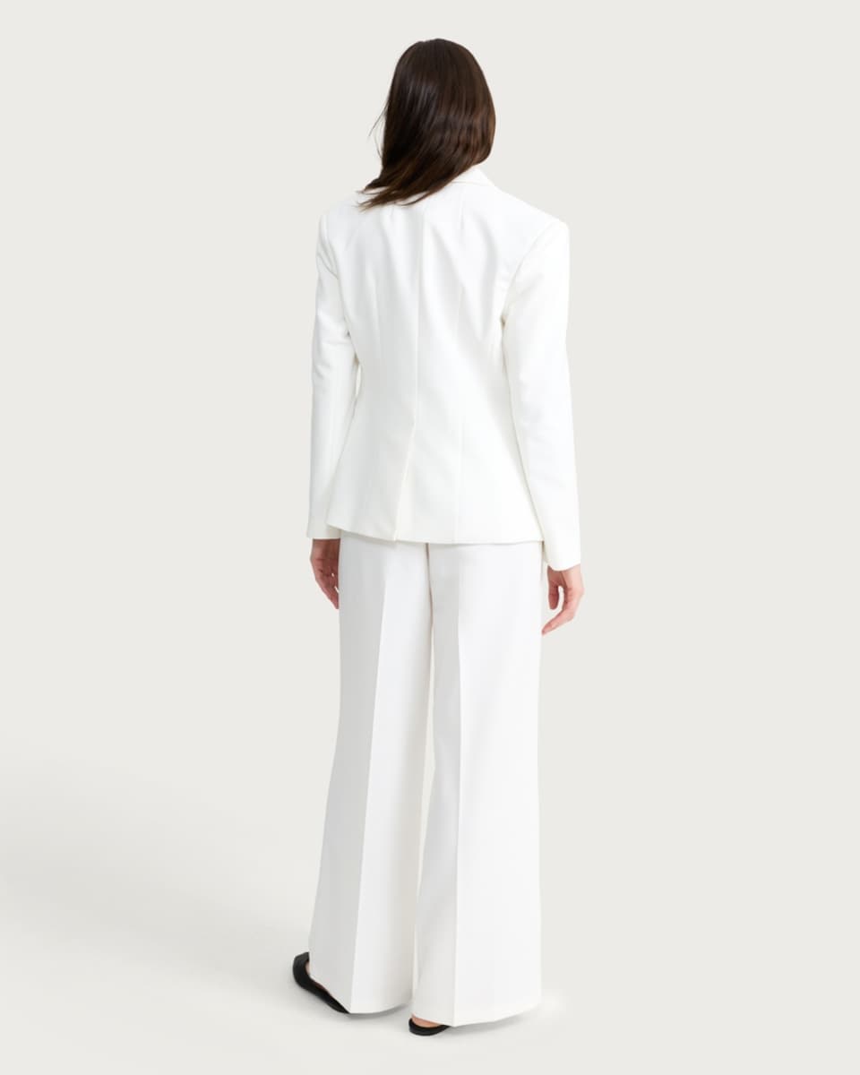 image 1 of F&F Tailored Double Breasted Co-ord Blazer in Cream