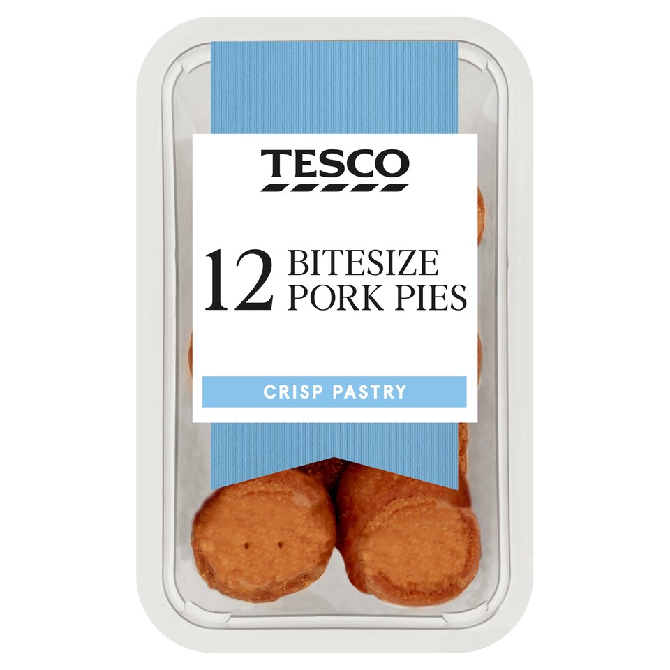 Tesco 12 Bitesize Pork Pies 300G Tesco Groceries
