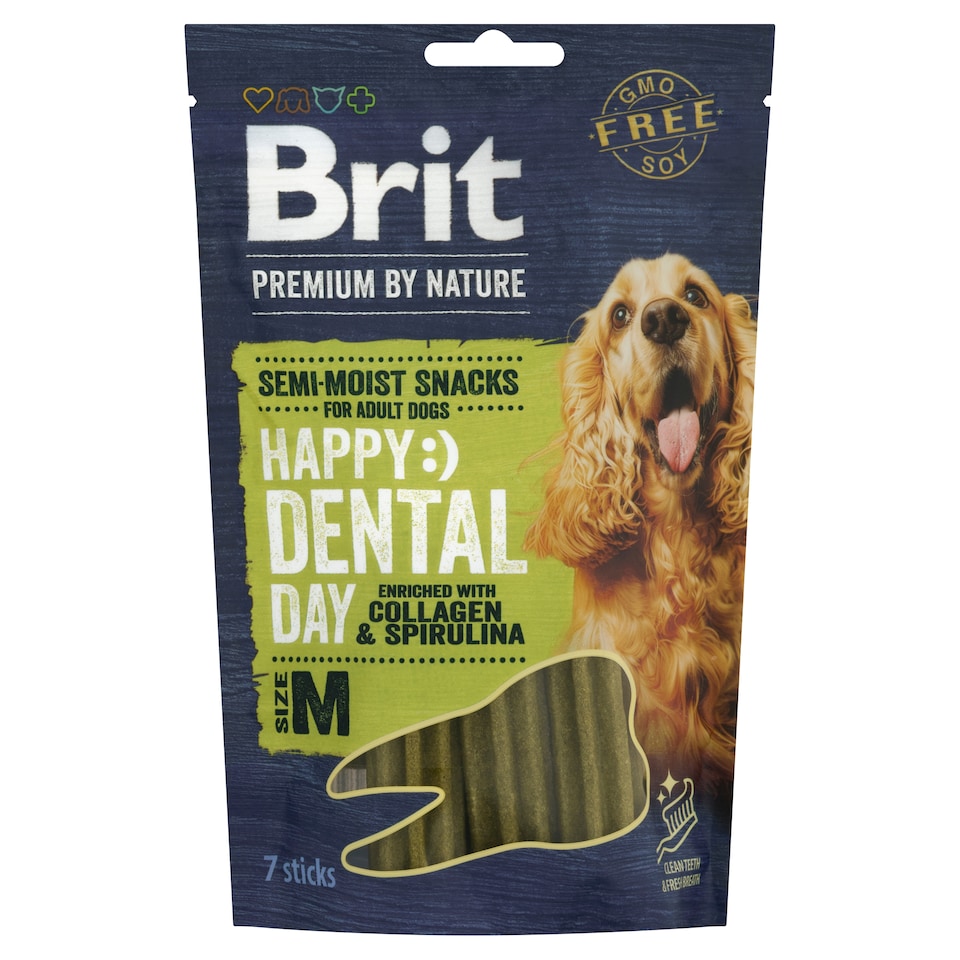 image 1 of Brit Premium by Nature Dental Stick M with Collagen and Spirulina 180 g