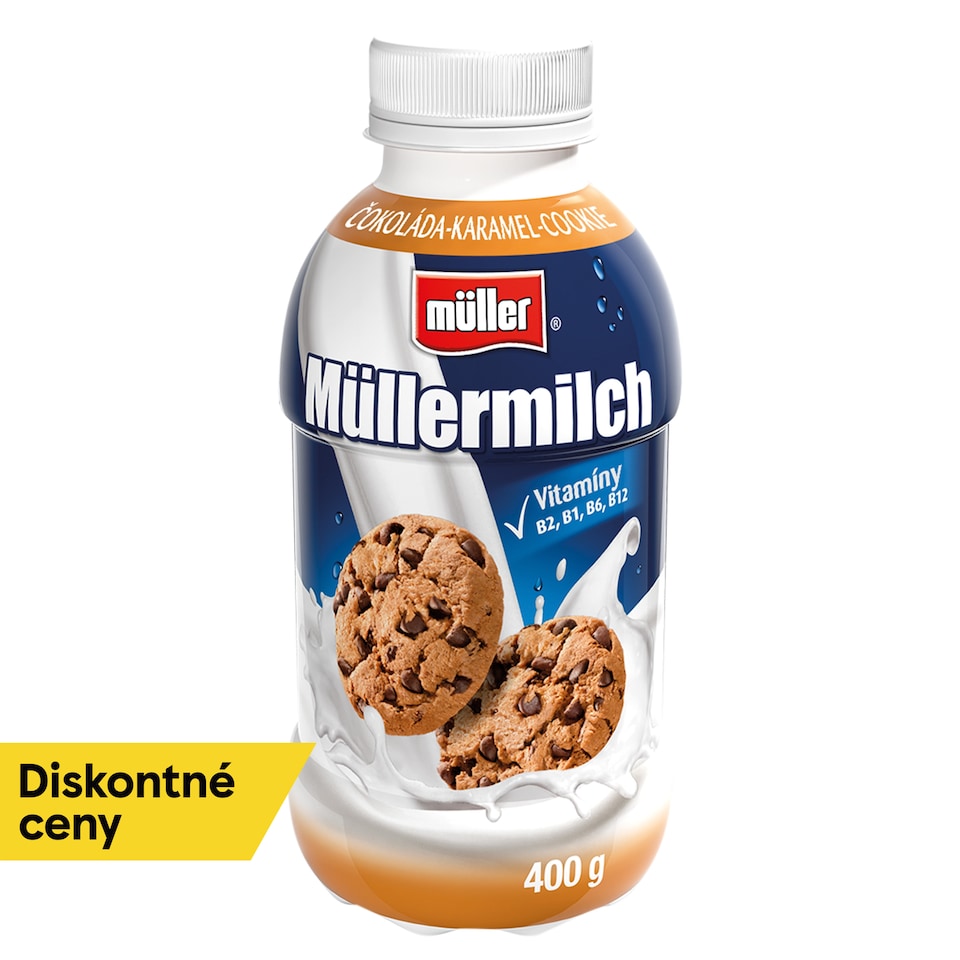 Müller Müllermilch Mliečny nápoj s príchuťou cookie-čokoláda-karamel 400 g
