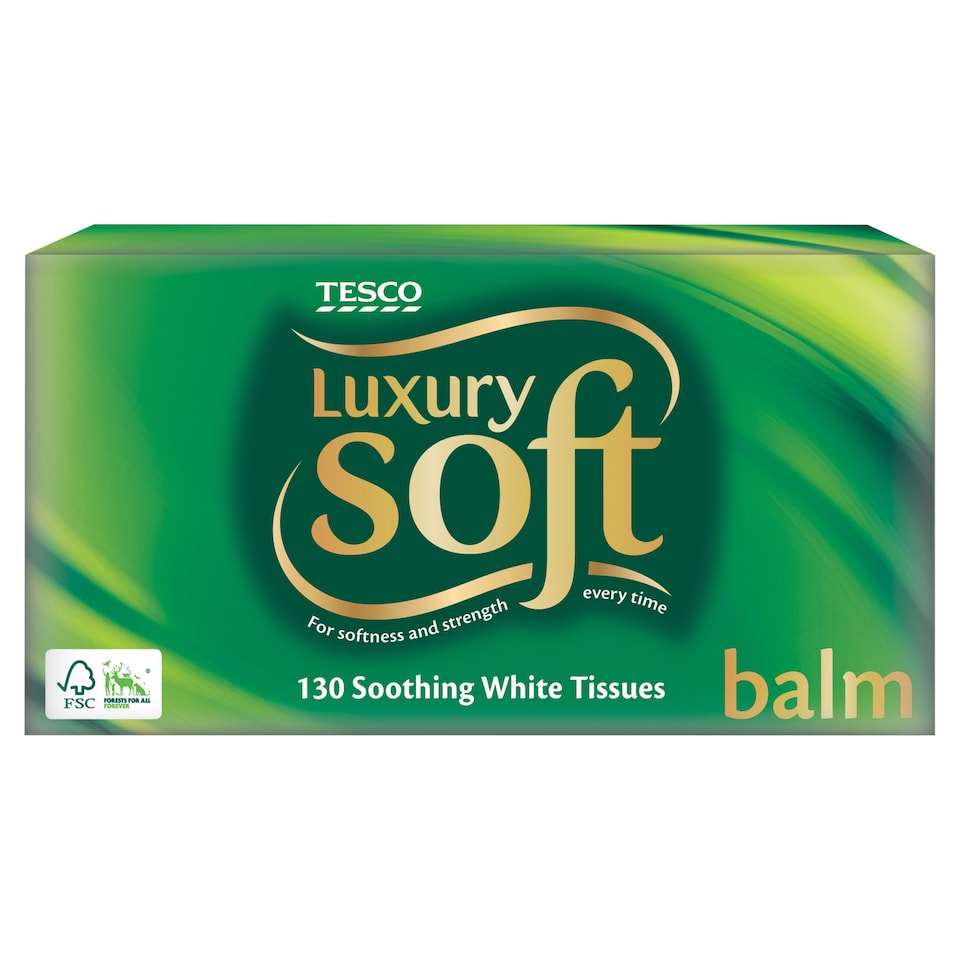 Tesco Luxury Soft Balm Tissues 130 Sheets