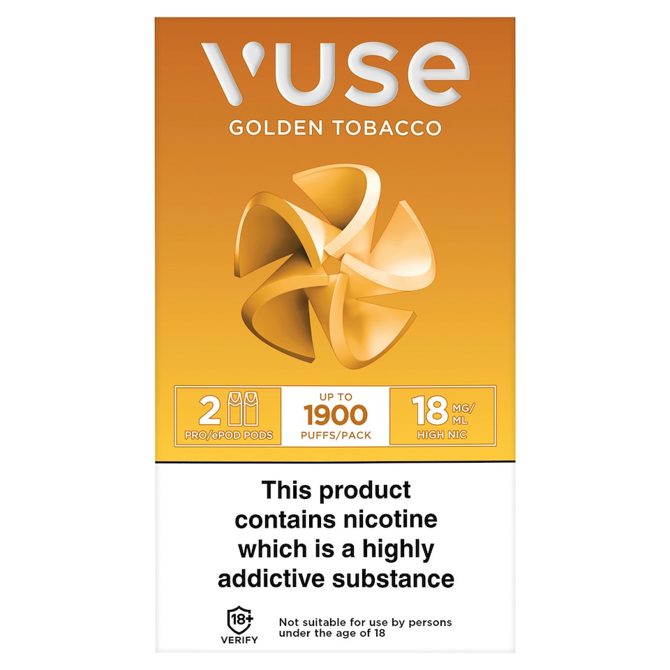 Vuse Golden Tobacco ePod Eliquid Pods 18mg/ml 2 Pack