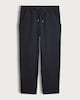 image 4 of The F&F Edit Cotton Rich Wide Leg Drawstring Joggers in Navy