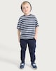 image 2 of F&F Boys 3-Pack Pure Cotton Stripe Short Sleeved T-Shirts in Blue