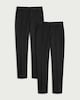 image 4 of F&F School Boys 2-Pack Skinny Fit Trousers in Grey