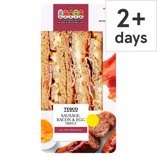 Tesco Sausage Bacon & & Egg Triple Tesco Groceries