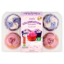 Tesco Celebration Cupcakes - Vanilla 6 Pack
