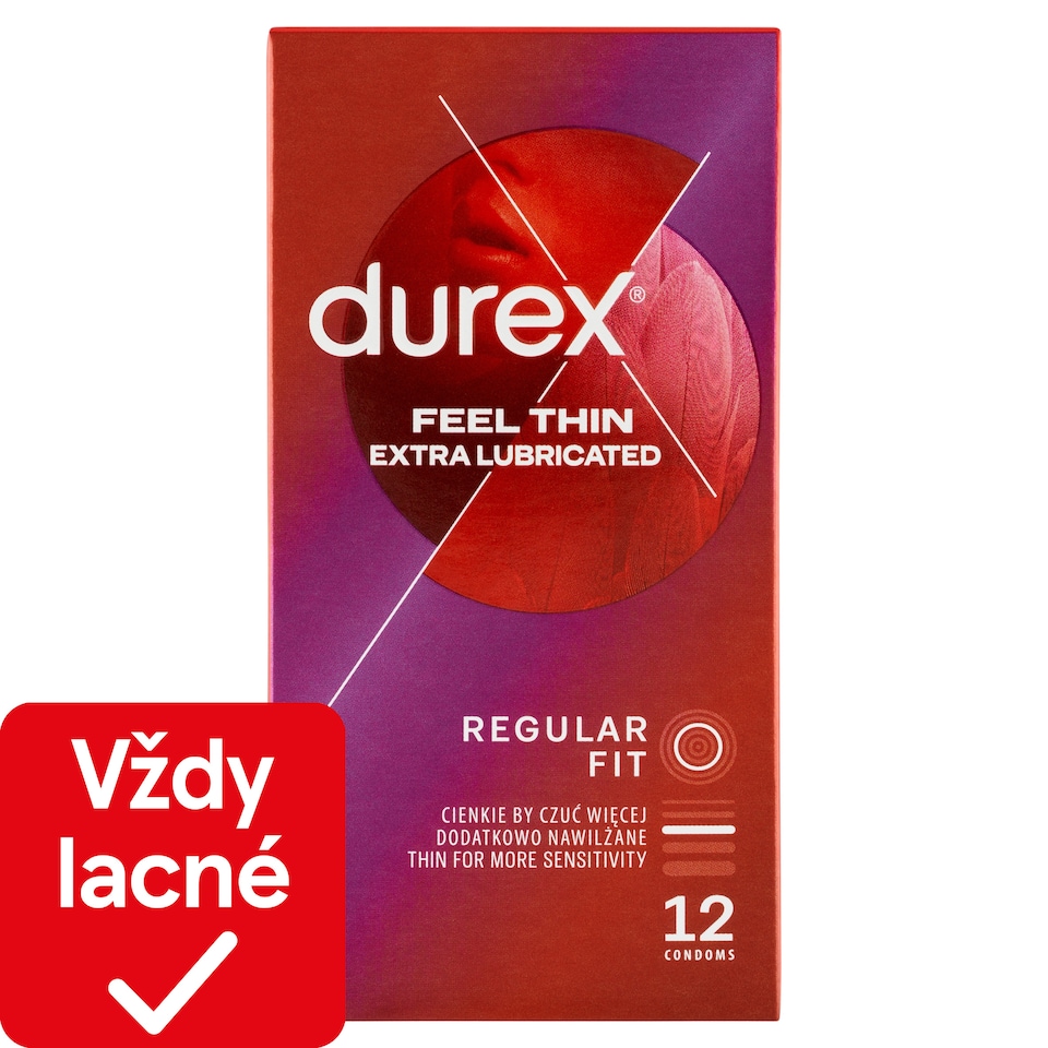 obrázok 1 z Durex Feel Thin Extra Lubricated tenké prezervatívy 12 ks