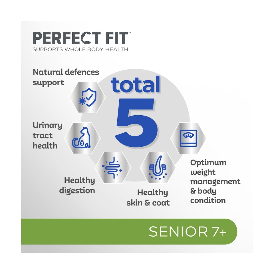 image 1 of Perfect Fit Senior 7+ Dry Cat Food - Chicken 750g