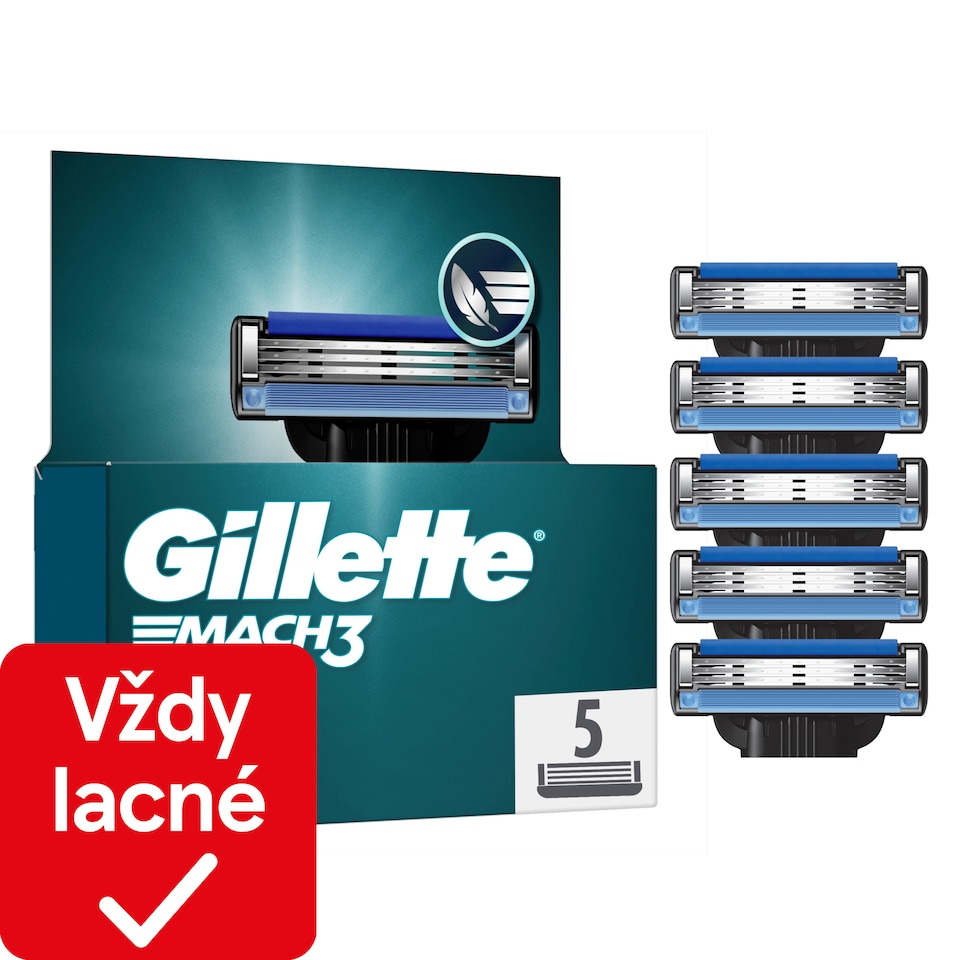 obrázok 1 z Gillette Mach3 Náhradné Holiace Hlavice pre Mužov, Gillette Náhradné Holiace Hlavice s 3 Čepieľkami