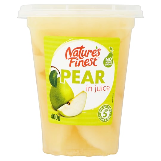 Nature's Finest Pear In Juice 400G Tesco Groceries