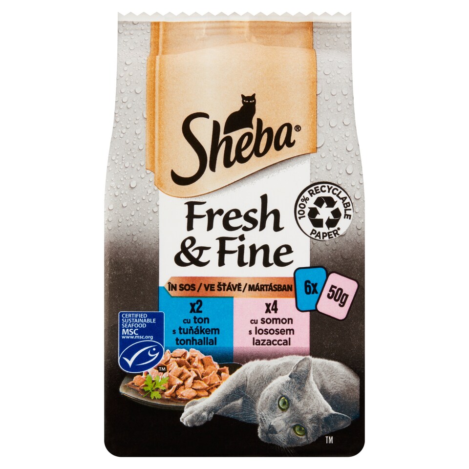 obrázok 1 z Sheba Fresh & Fine Kompletné mokré krmivo pre dospelé mačky 6 x 50 g (300 g)