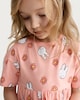 image 2 of Miffy Pure Cotton Floral Print Short Sleeved Dress in Orange