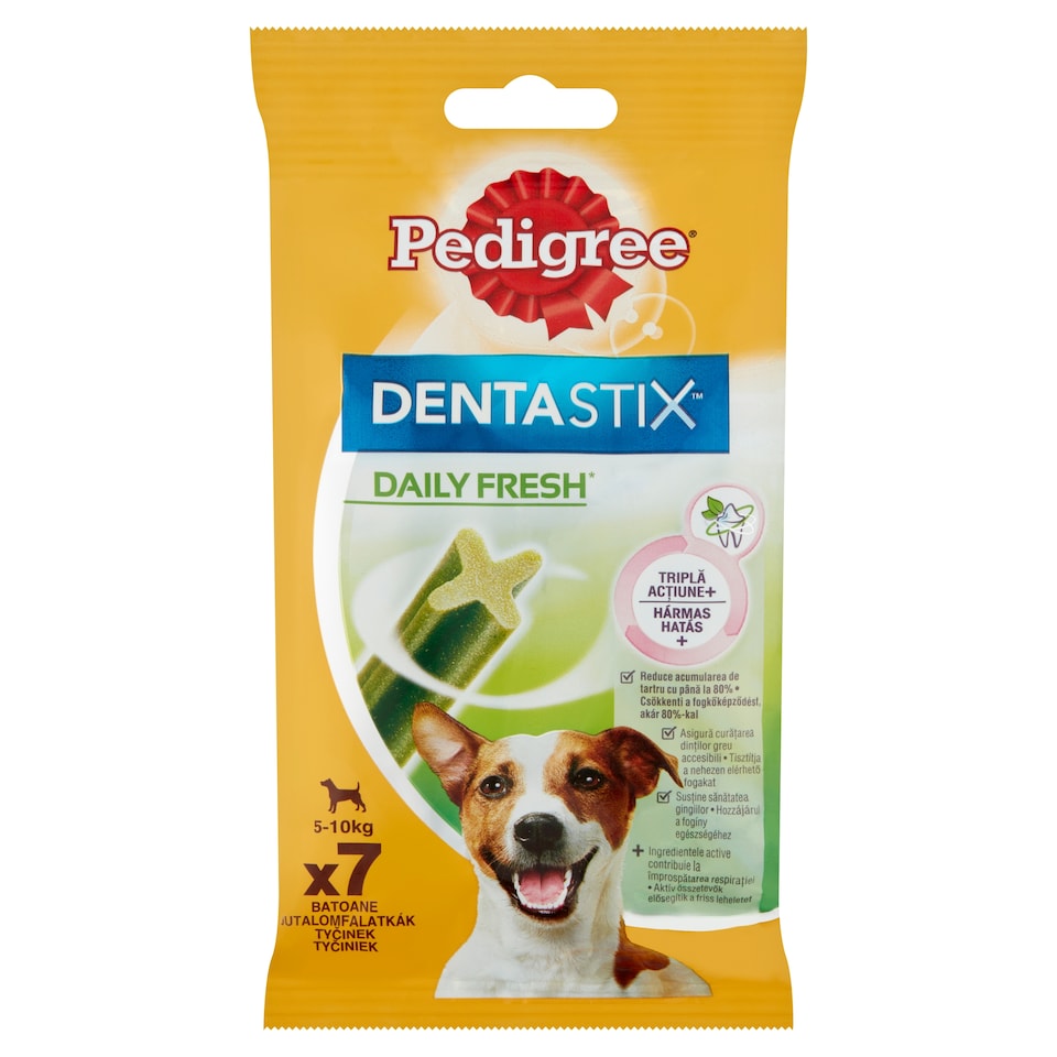 image 1 of Pedigree DentaStix Daily Fresh Supplementary Pet Food for Dogs 4 Months+ 5-10 kg 110 g