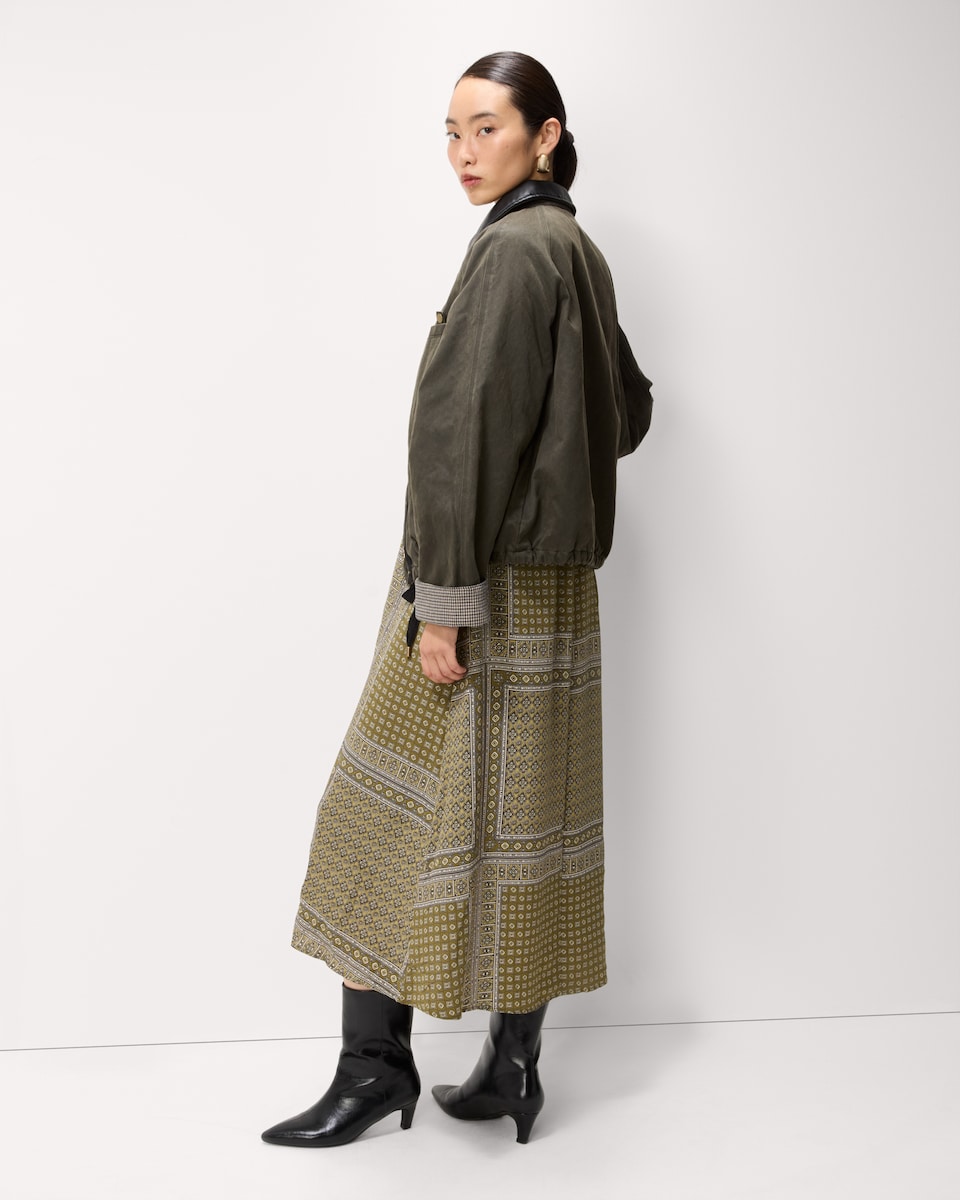 image 1 of The F&F Edit Cotton Rich Barn Jacket in Khaki
