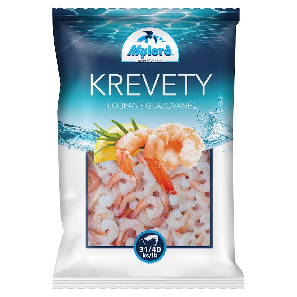 Mylord Peeled Glazed Shrimp with Tail 31/40 pcs/lb 250g