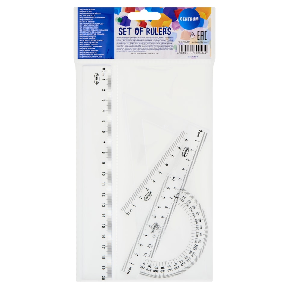 Centrum Set of Rulers 4 pcs
