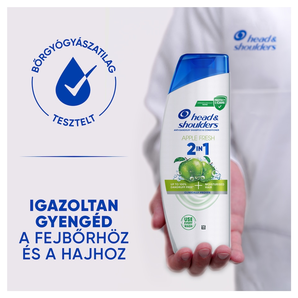 image 1 of Head & Shoulders Apple Fresh 2in1 Anti Dandruff Shampoo, 330ml. Fresh Feeling, Apple Scent