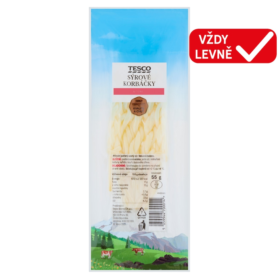 Tesco Smoked Cheese Sticks 55g