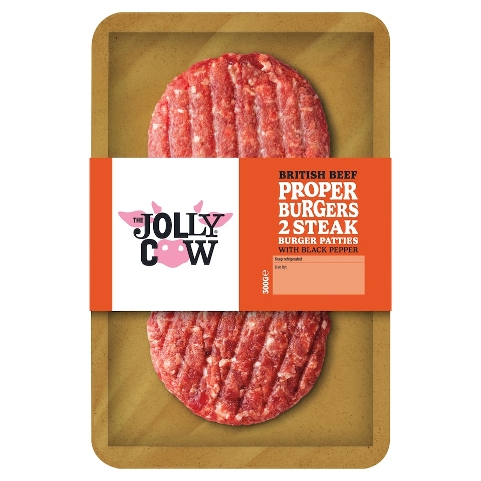 The Jolly Cow 2 Steak Burgers With Pepper 300G