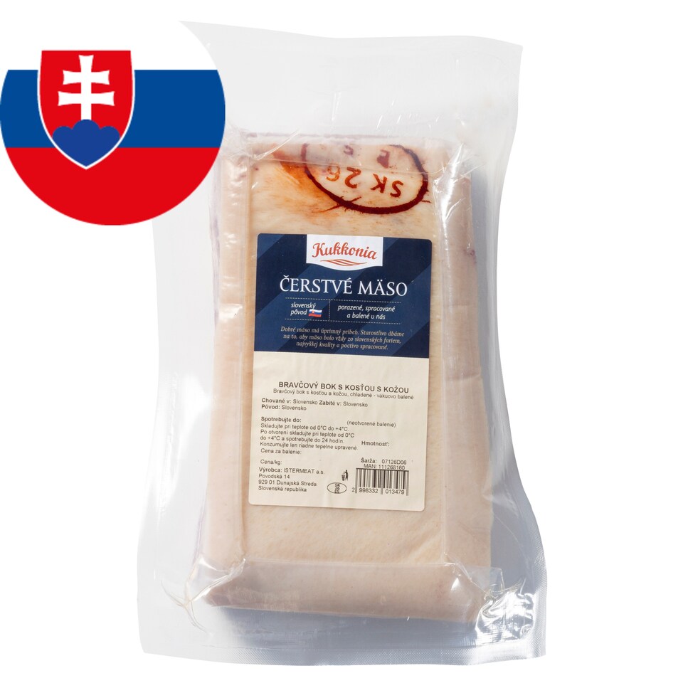 Kukkonia Bravčový bok s kosťou s kožou