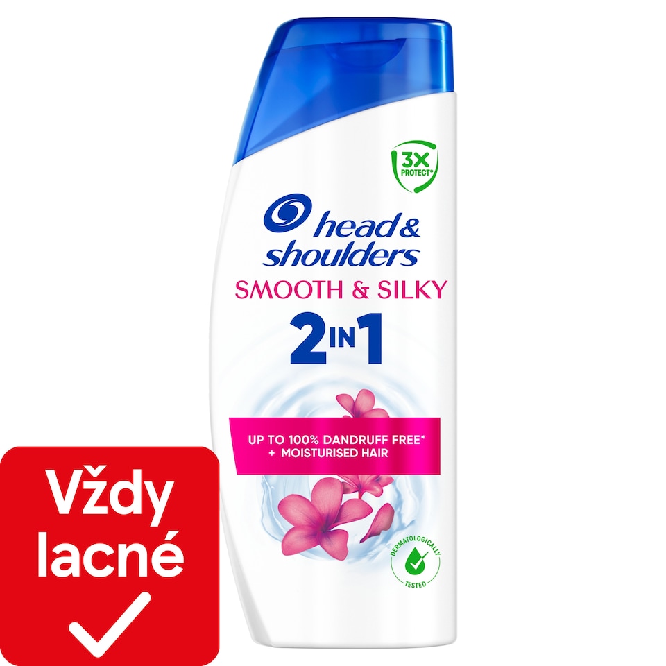obrázok 1 z Head & Shoulders Smooth & Silky 2 v 1 Šampón a Kondicionér 400 ml. Vlasy Bez Lupín