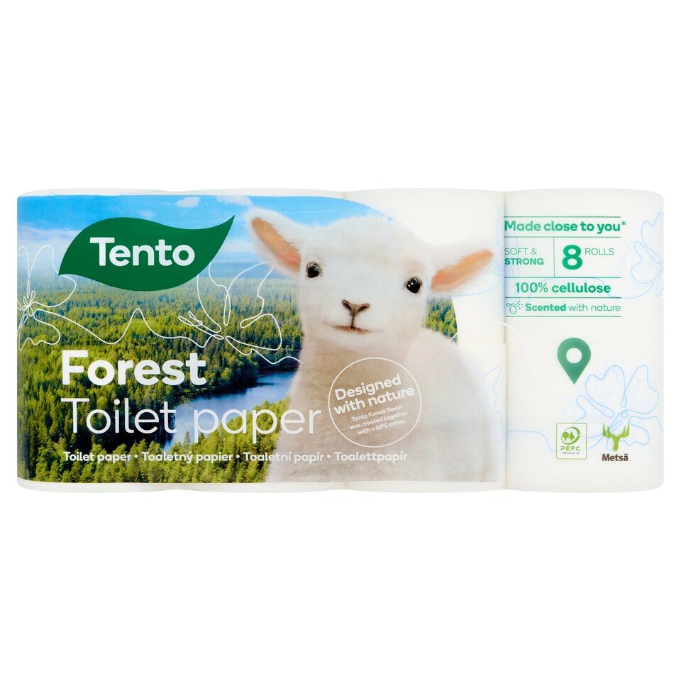 Tento Forest toalettpapír 3 rétegű 8 tekercs  1. kép