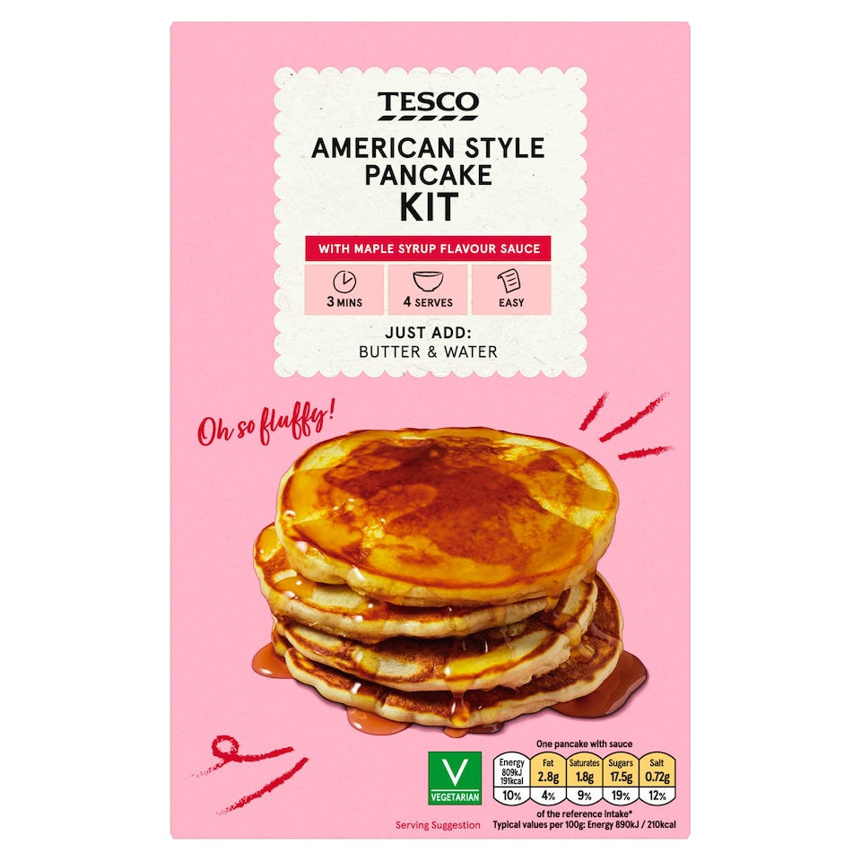 Tesco American Style Pancake Kit 220G