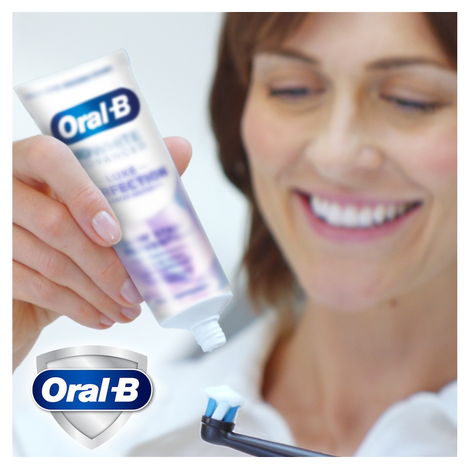 image 1 of Oral-B 3D White Advanced Luxe Perfection Toothpaste Twin Pack 2x75ml