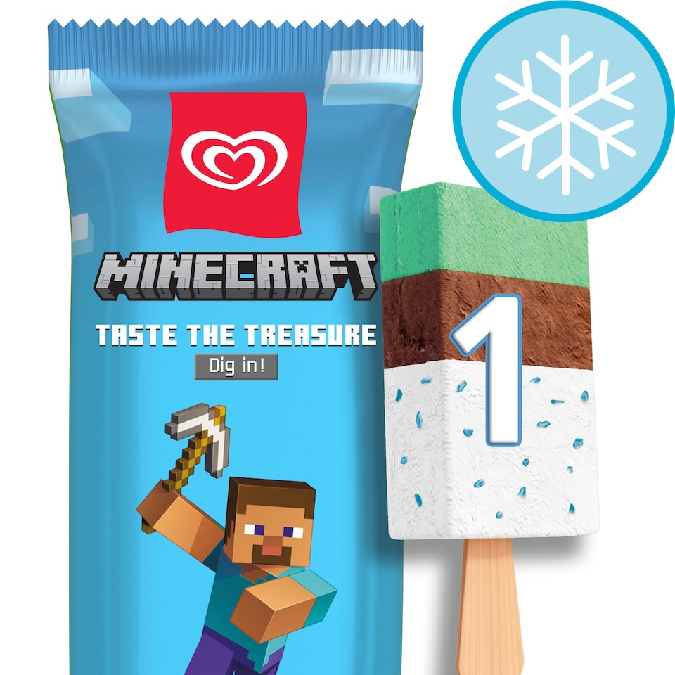 image 1 of Wall's Minecraft Taste the Treasure Ice cream 75ml